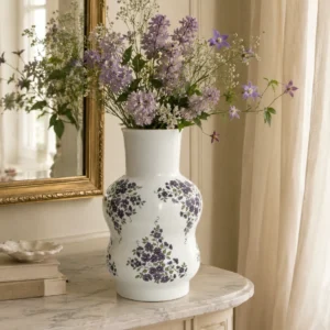 Zsolnai matricás porcelán váza - fő kép
