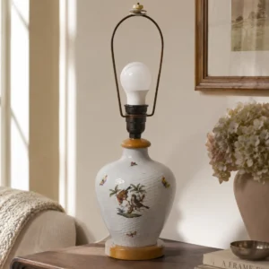 Herendi asztali lámpa Rothschild mintás porcelán testtel