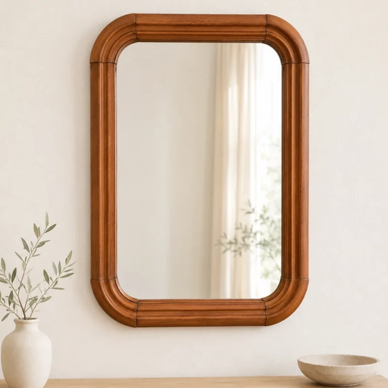 Art deco fa tükör geometrikus hangulatú enteriőrben